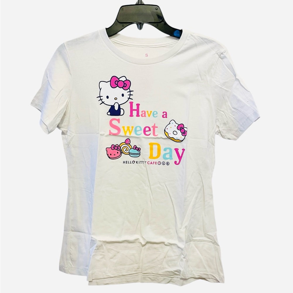 Sanrio Hello Kitty Cafe Retro Have A Sweet Day Cream T-Shirt